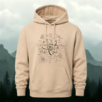 Cotton Made Physics Science Popularization Printed Hoodie Beige