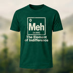 Playful Meh Chemistry Element Soft Cotton T-Shirt Forest Green