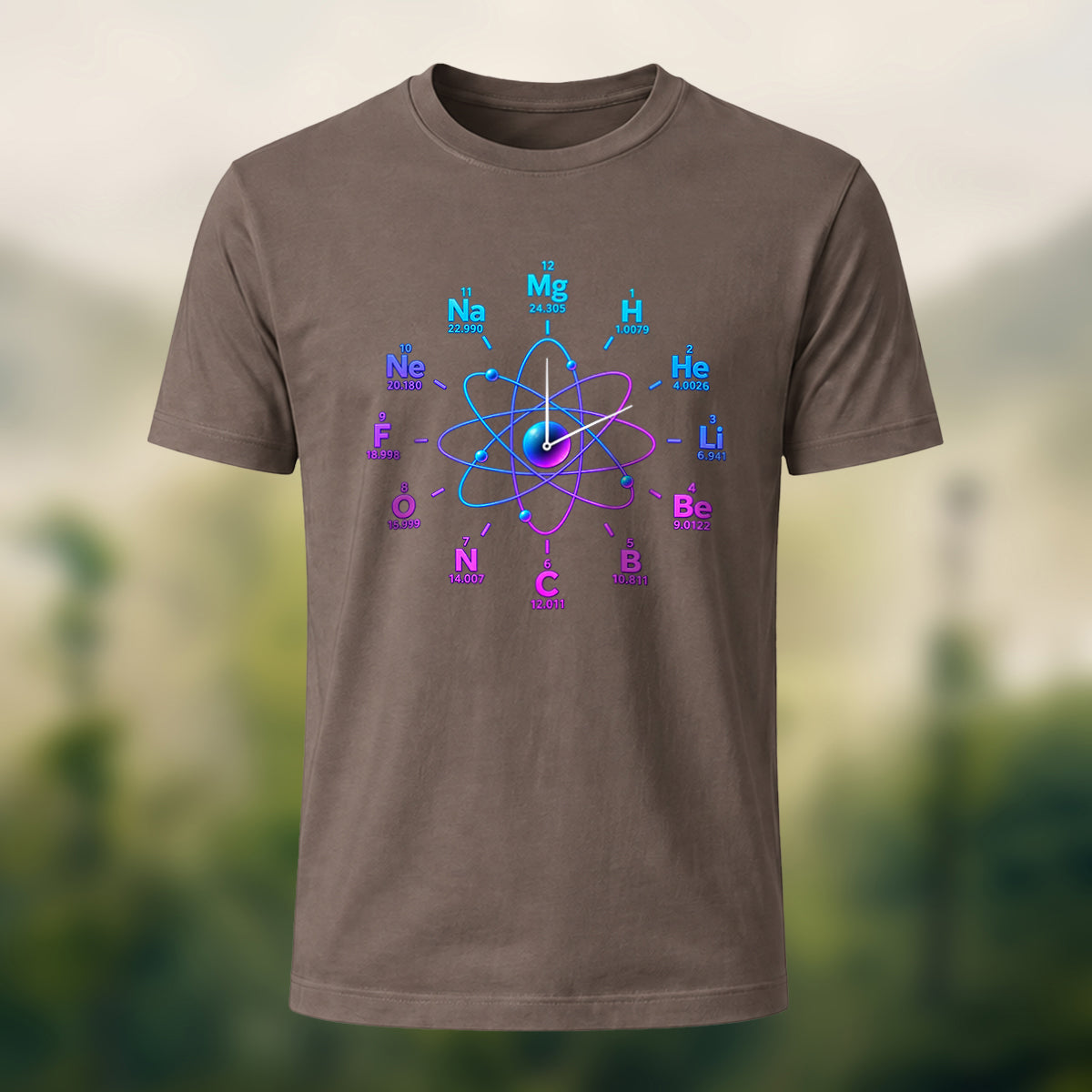 Creative Element Clock Premium Cotton T-Shirt Coffee