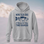 Cotton Made Retro Fishing Humor Hoodie Heather Grey