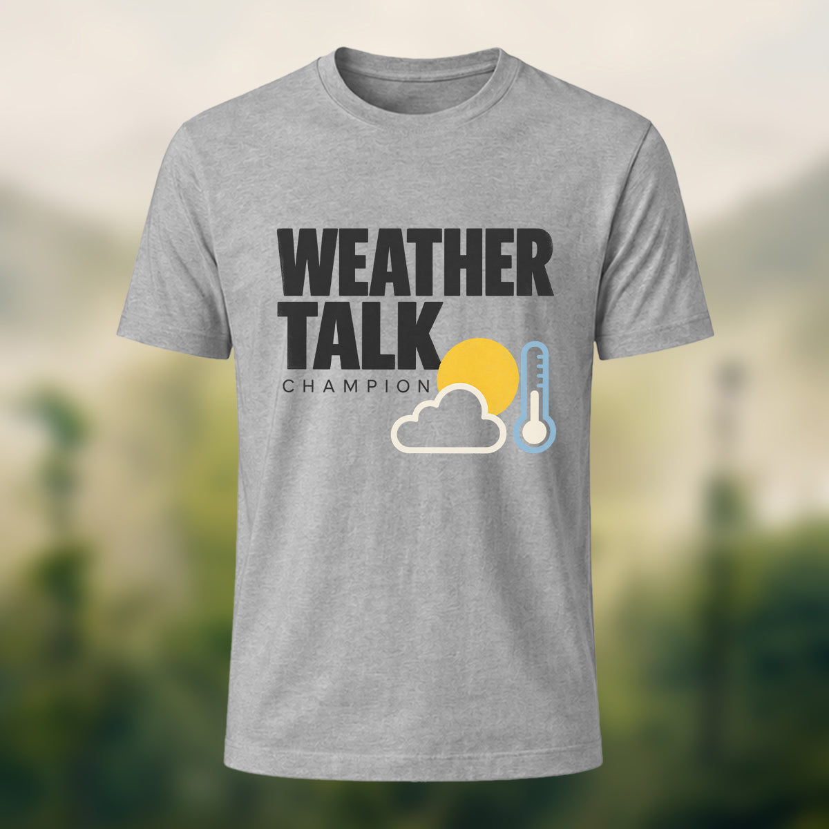 Laidback Weather Talk Soft Cotton T-Shirt Heather Grey