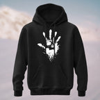 Cotton Made Mystic Hand Print Hoodie Black