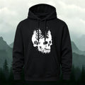 Cotton Made Dark Skull Print Hoodie Black