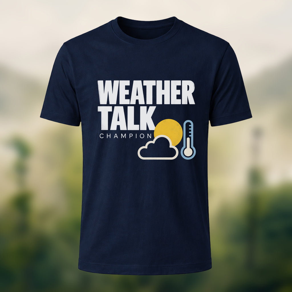 Laidback Weather Talk Soft Cotton T-Shirt Navy