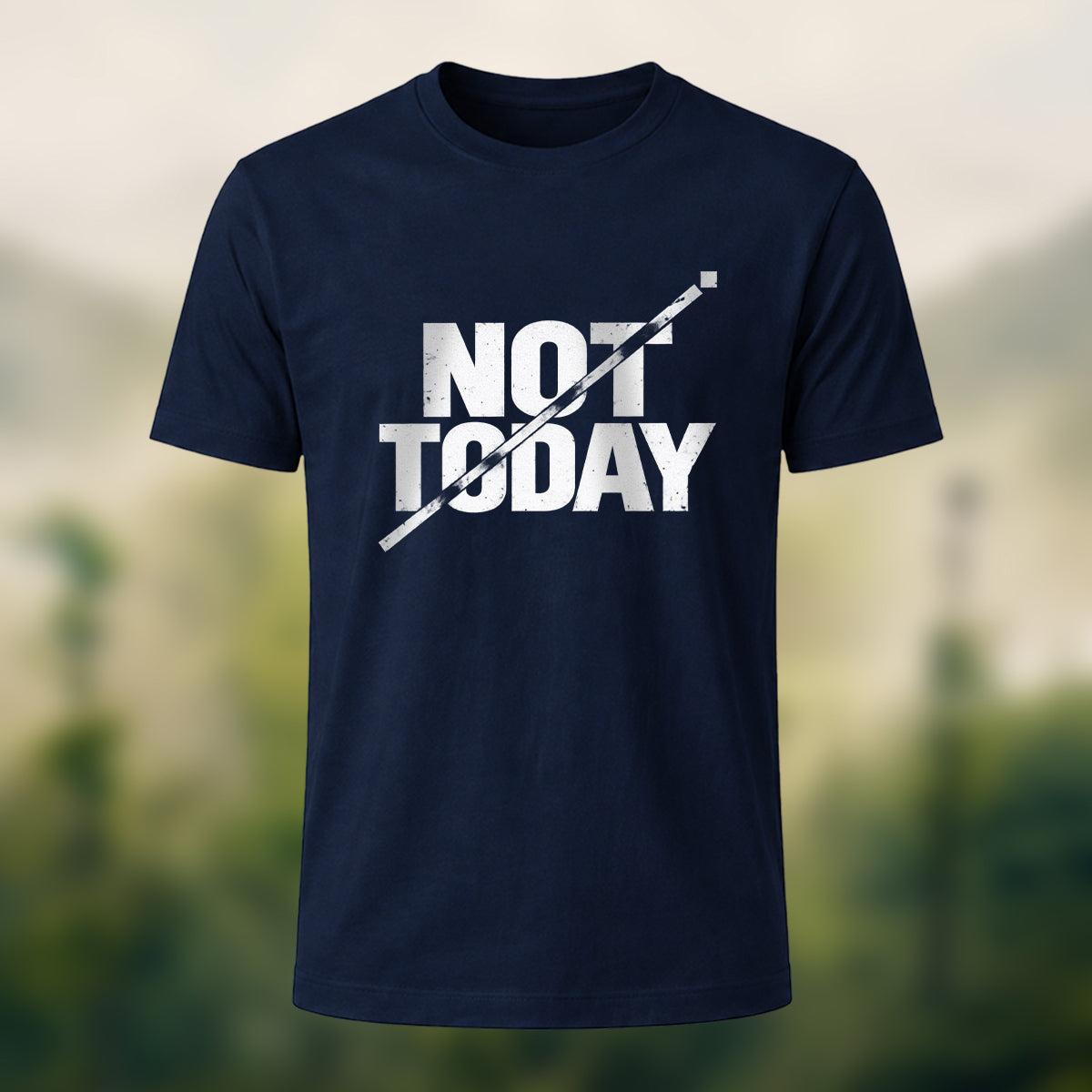 Off Duty Statement Soft Cotton T-Shirt Navy