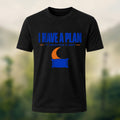 Playful Nap Illustration Combed Cotton T-Shirt Black