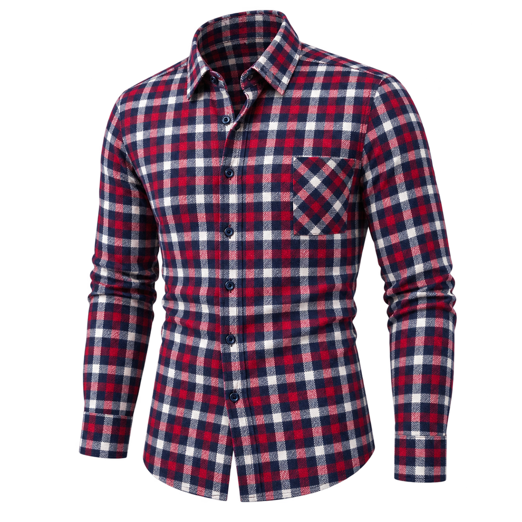 Vintage Brushed Plaid Pure Cotton Shirt 02