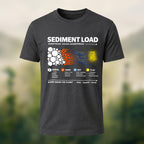 DTG Sediment Load Print Casual Soft Cotton T-Shirt Charcoal
