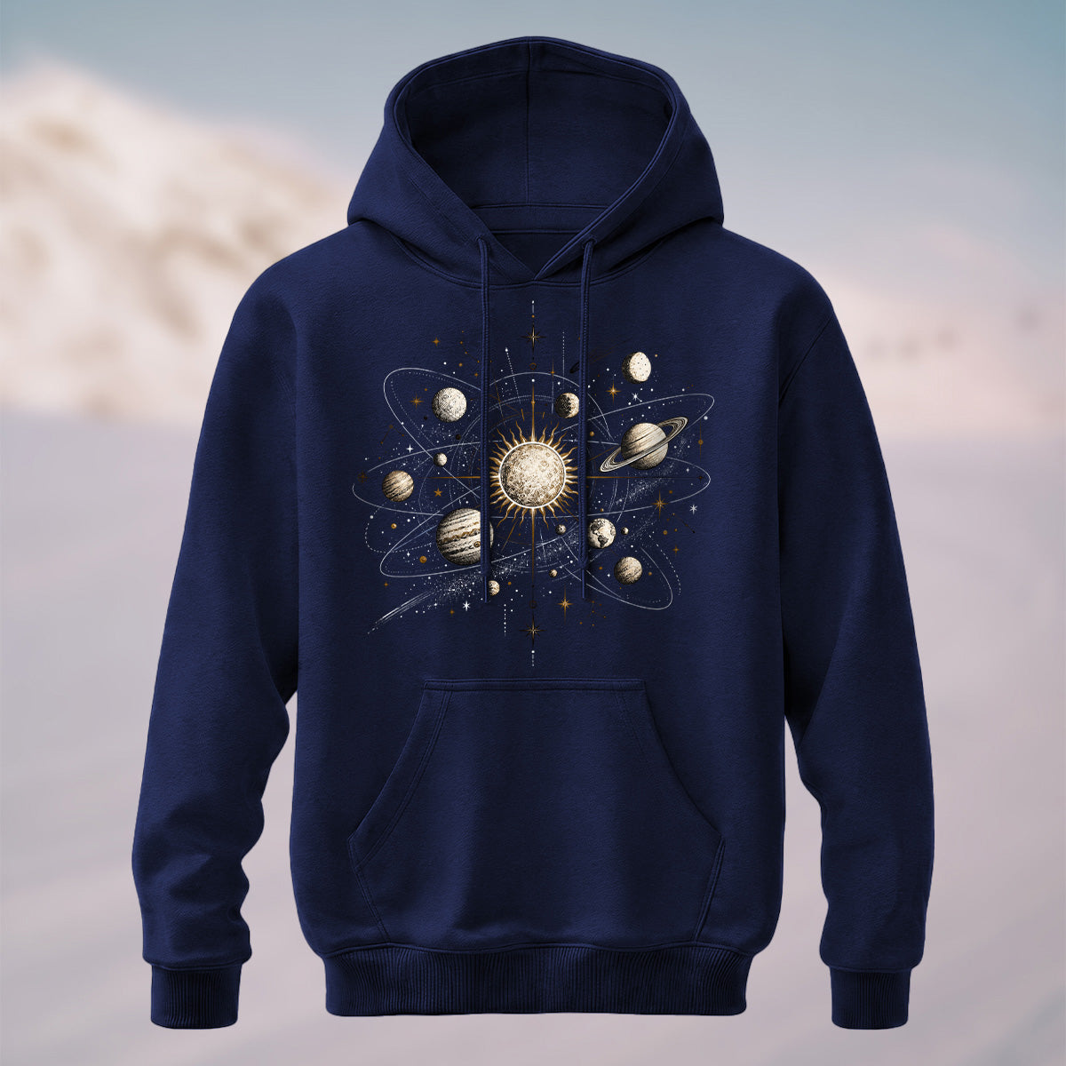 Cotton Made Mystical Solar System Hoodie Navy
