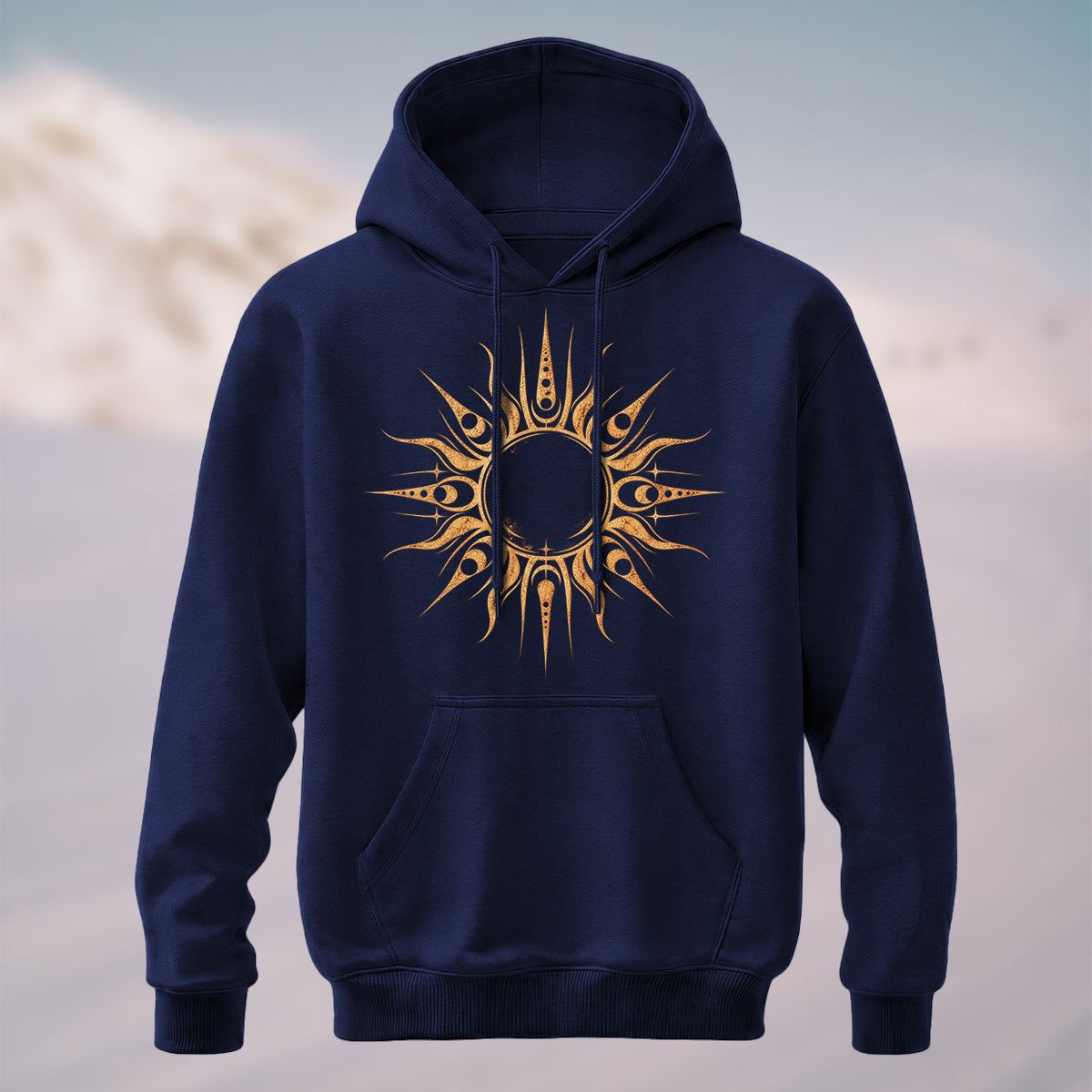 Cotton Made Mystical Sun Talisman Hoodie Navy