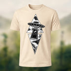 Vintage Celestial UFO Premium Cotton T-Shirt Beige