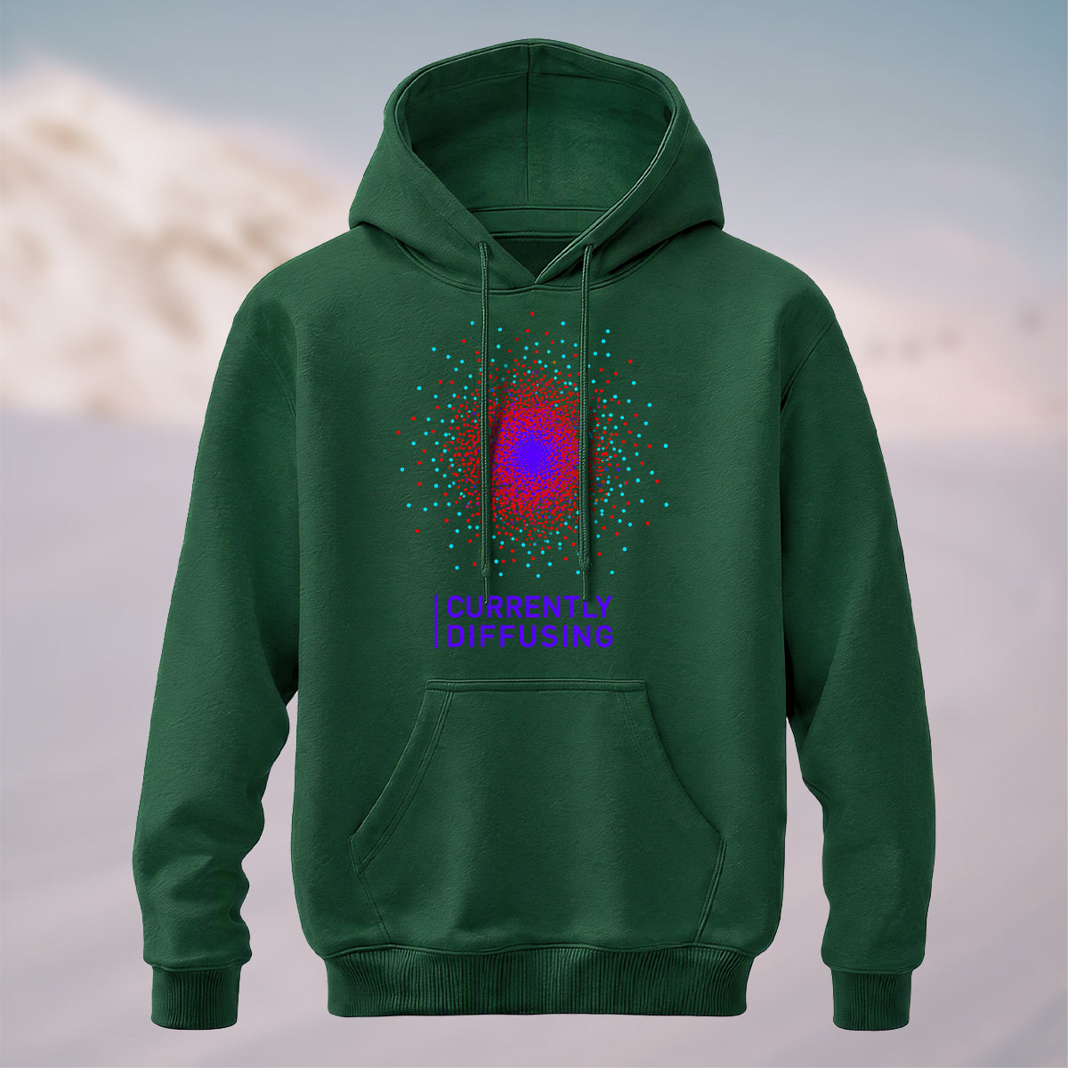 Cotton Made Particle Diffusion Hoodie Forest Green