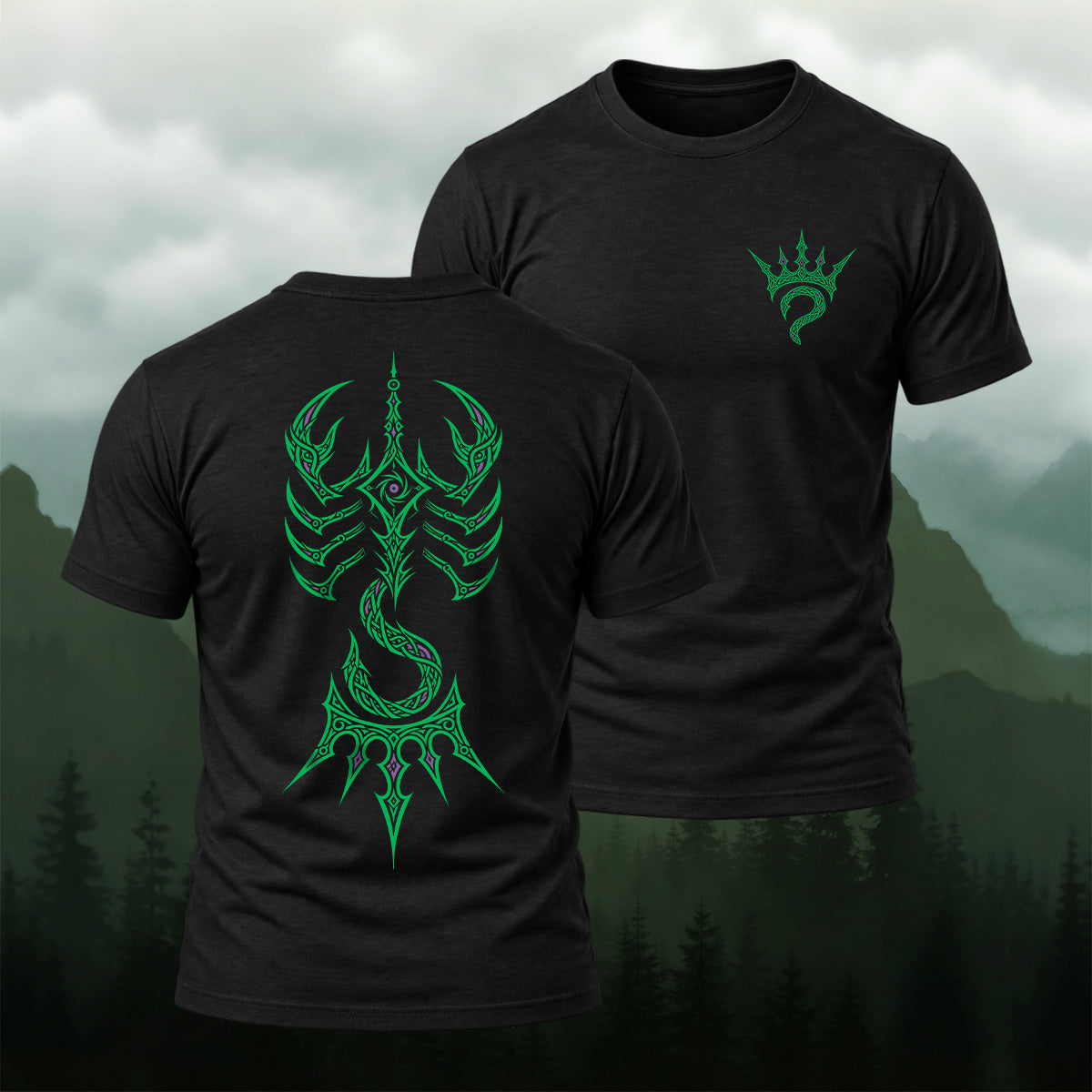 Mystic Scorpion Emblem Soft Cotton T-Shirt Black
