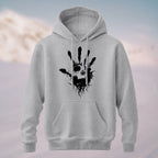 Cotton Made Mystic Hand Print Hoodie Heather Grey
