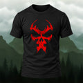 Bold Crimson Mask Soft Cotton T-Shirt Black