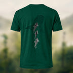 DTG Stippled Whale Shark Premium Cotton Tee Forest Green