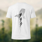 DTG Stippled Whale Shark Premium Cotton Tee White