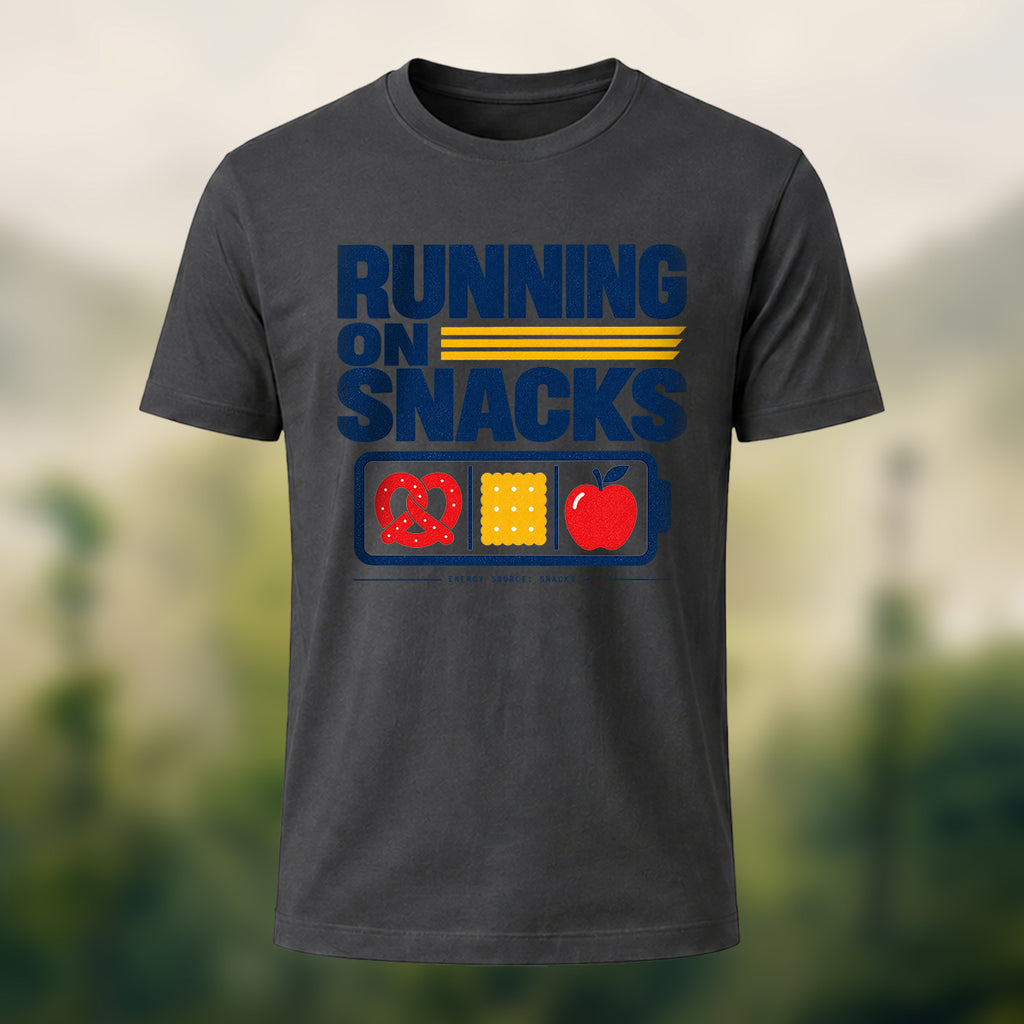 Casual Snack Fuel Soft Cotton T-Shirt Charcoal