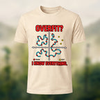 Overfit Print Casual Premium Cotton T-Shirt Beige