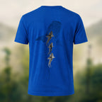 DTG Stippled Whale Shark Premium Cotton Tee Royal Blue