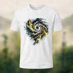 Turbulent Storm Vortex Soft Cotton T-Shirt White