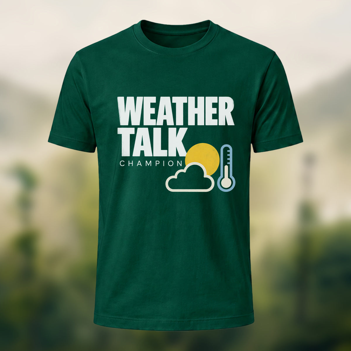 Laidback Weather Talk Soft Cotton T-Shirt Forest Green