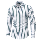 Modern Classic Vertical Striped Button-Down Shirt 01