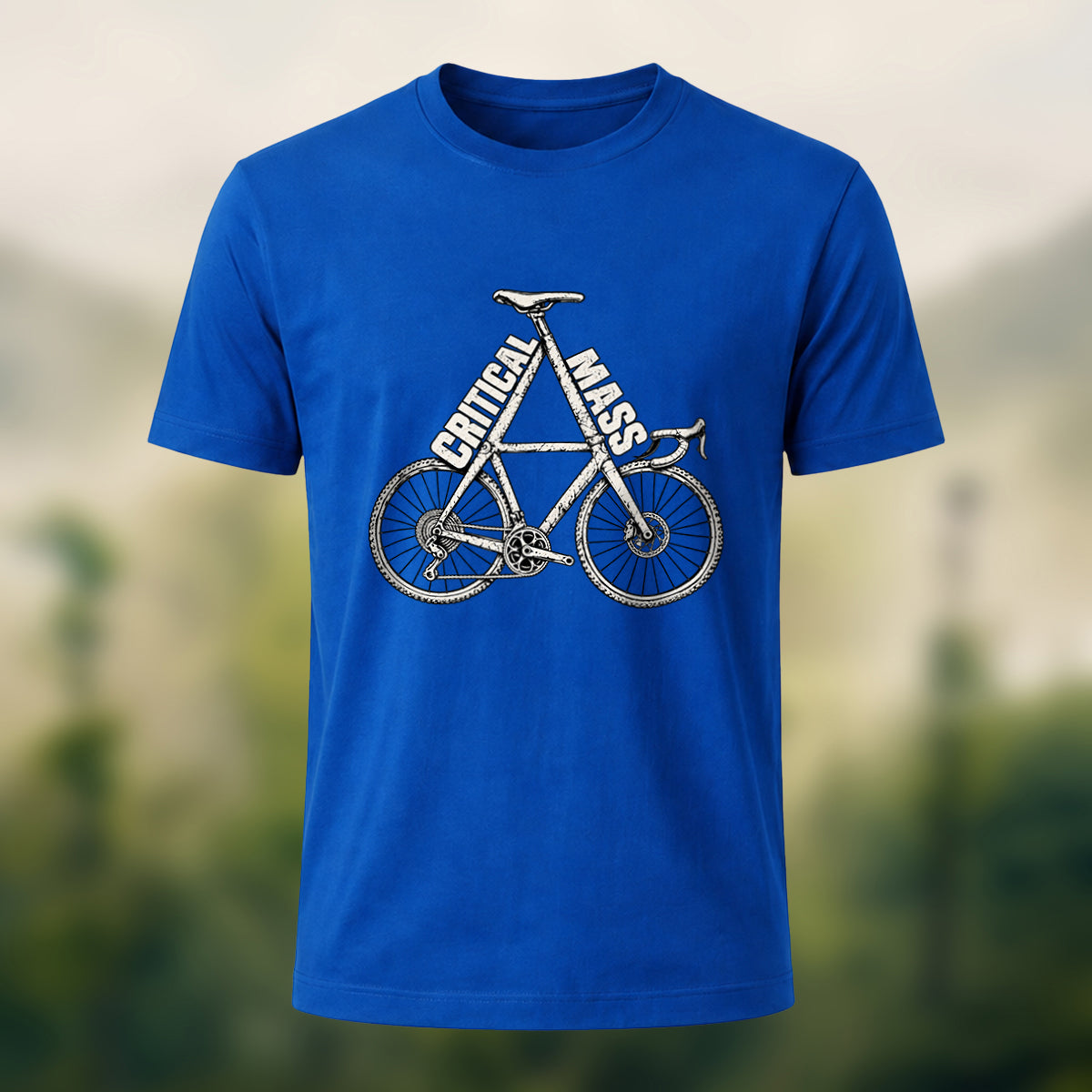 Vintage Critical Mass Premium Cotton T-Shirt Royal Blue