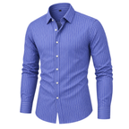 Modern Classic Vertical Striped Button-Down Shirt 05