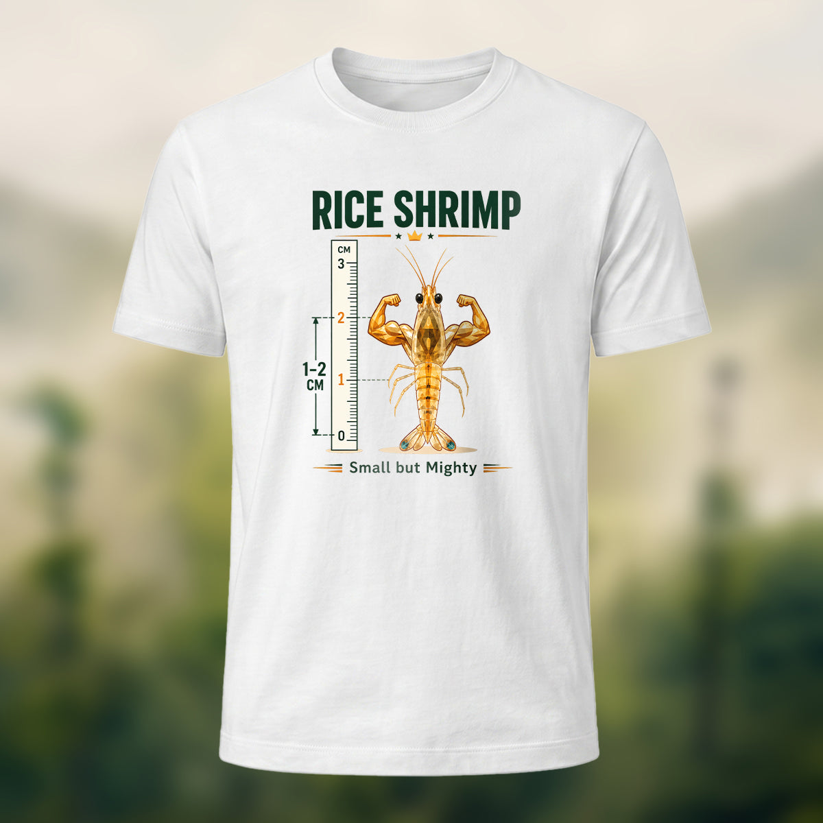 Cheeky Muscular Rice Shrimp Cotton T-Shirt White