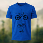 DTG Bicycle Geometry Premium Cotton T-Shirt Royal Blue