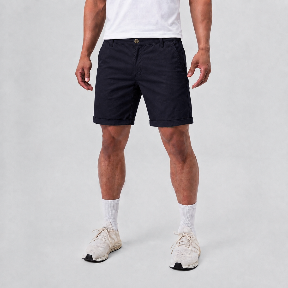 Soft Breathable Cotton Casual Shorts Black