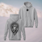 Cotton Made Mystical Silver Lion Hoodie Heather Grey