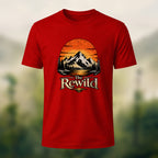 Vintage Wilderness Premium Cotton T-Shirt Red