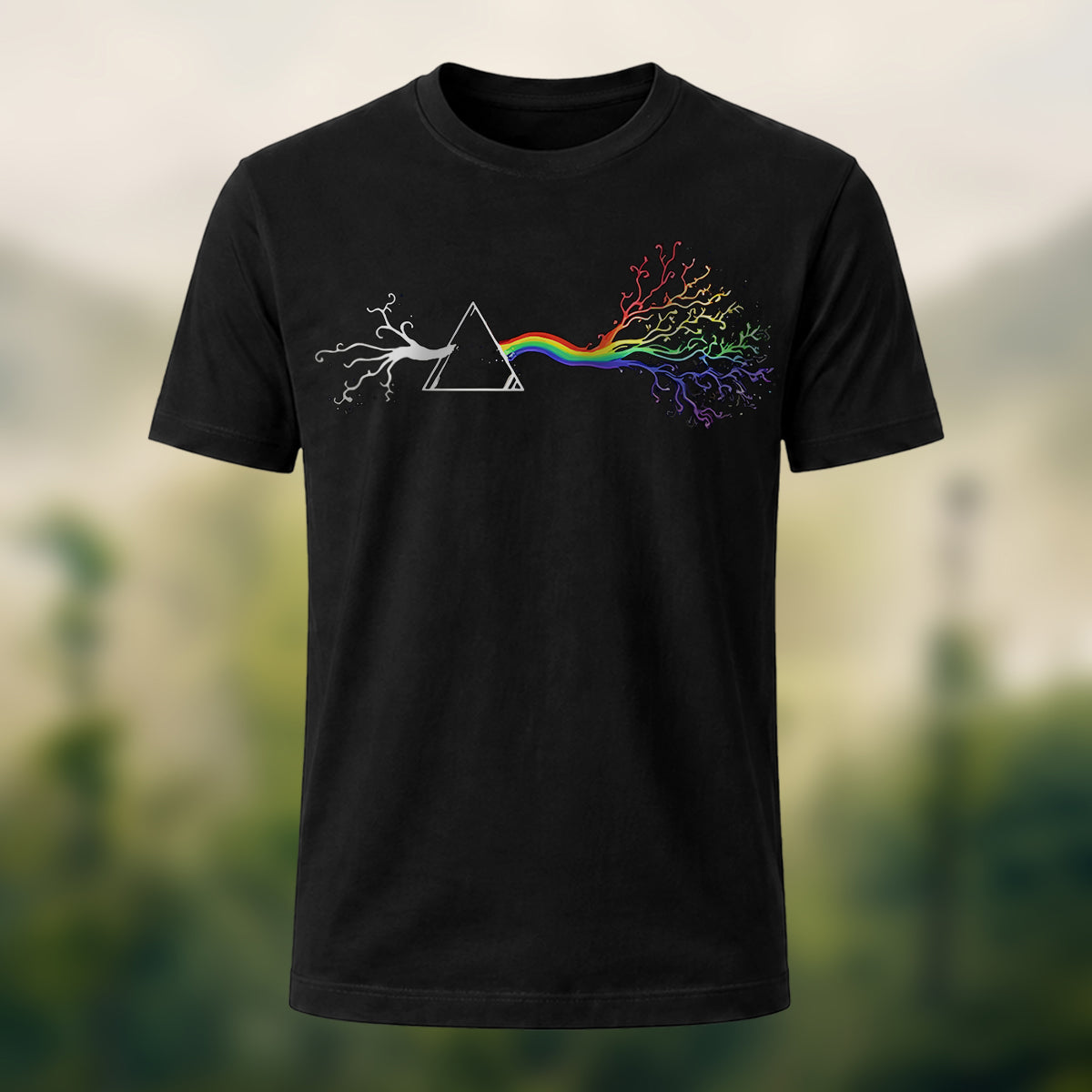 Art of Life Printed Combed Cotton Casual T-Shirt Black
