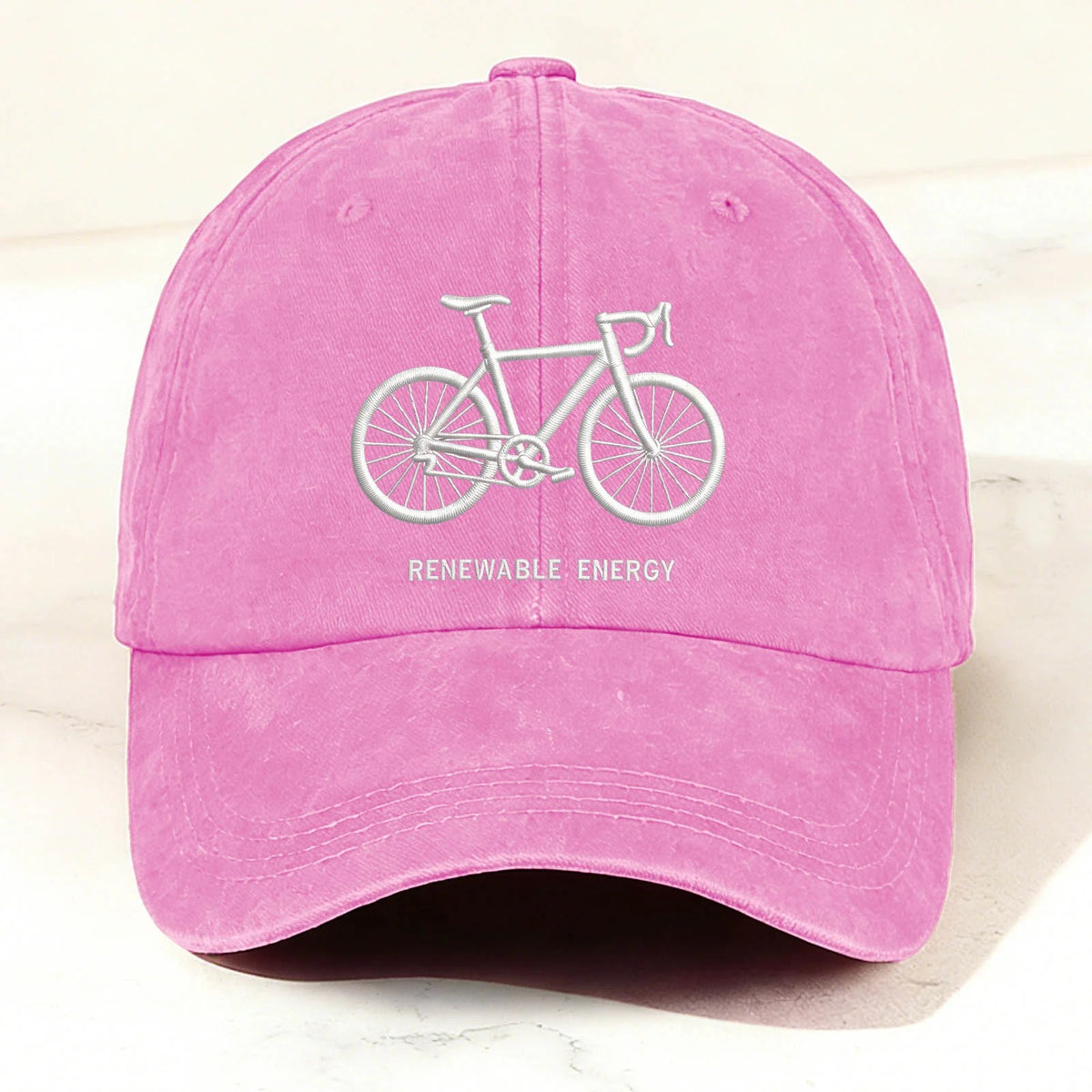 Casual Eco-Friendly Bicycle Baseball Cap Pink