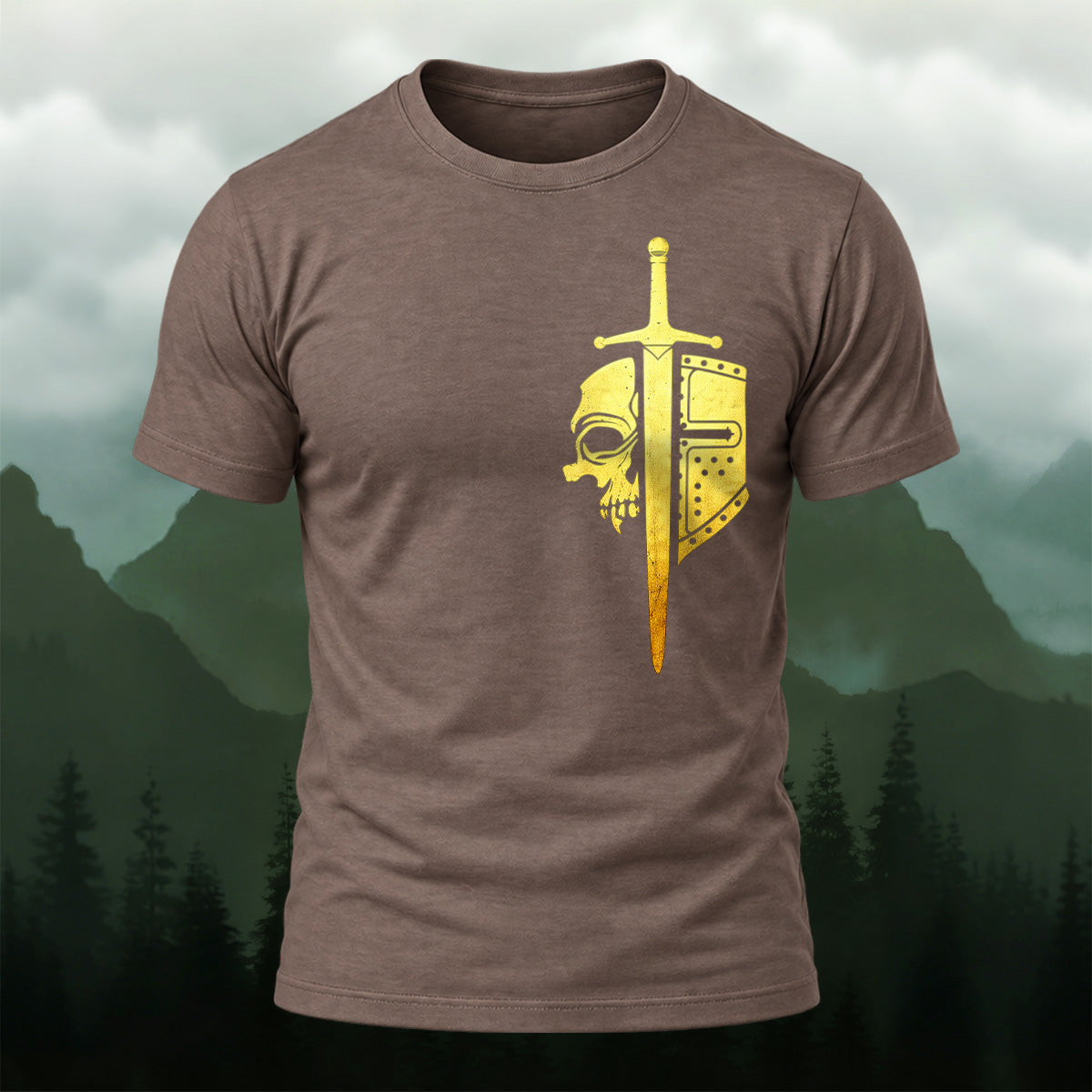 Ancient Celtic Sword Shield Soft Cotton T-Shirt Coffee