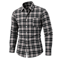 Retro Casual Plaid Long Sleeve Button-Down Shirt 01