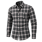 Retro Casual Plaid Long Sleeve Button-Down Shirt 01