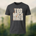 Minimal Information Overload Soft Cotton T-Shirt Charcoal