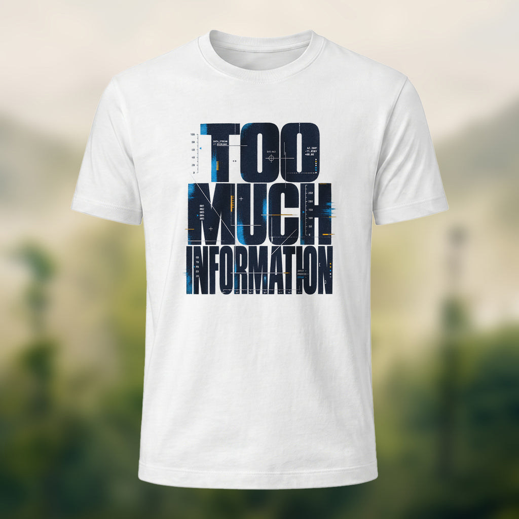 Minimal Information Overload Soft Cotton T-Shirt White