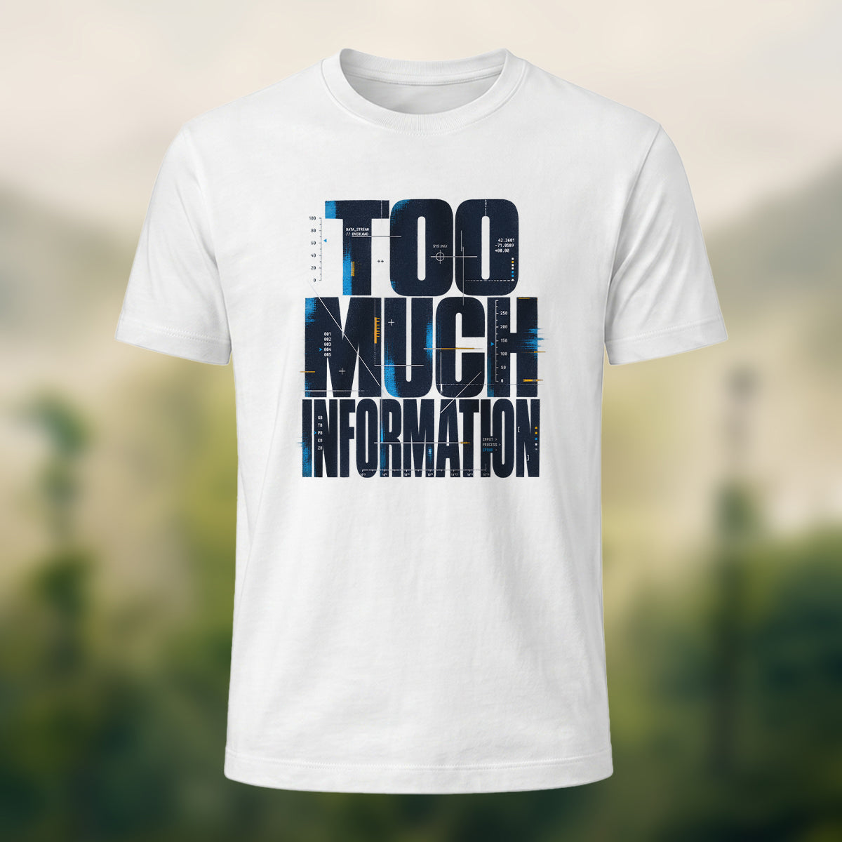 Minimal Information Overload Soft Cotton T-Shirt White