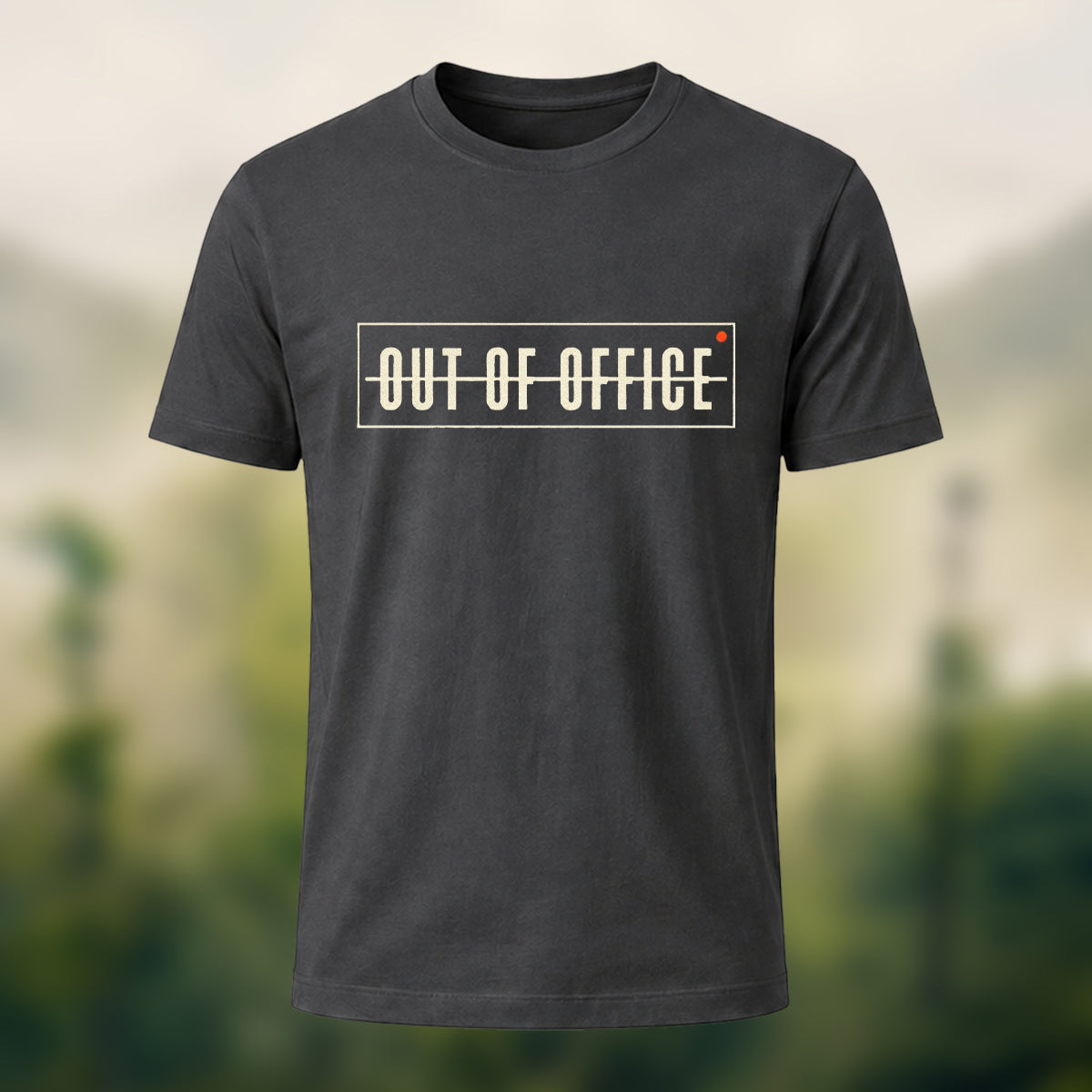 Out Of Office Premium Cotton T-Shirt Charcoal