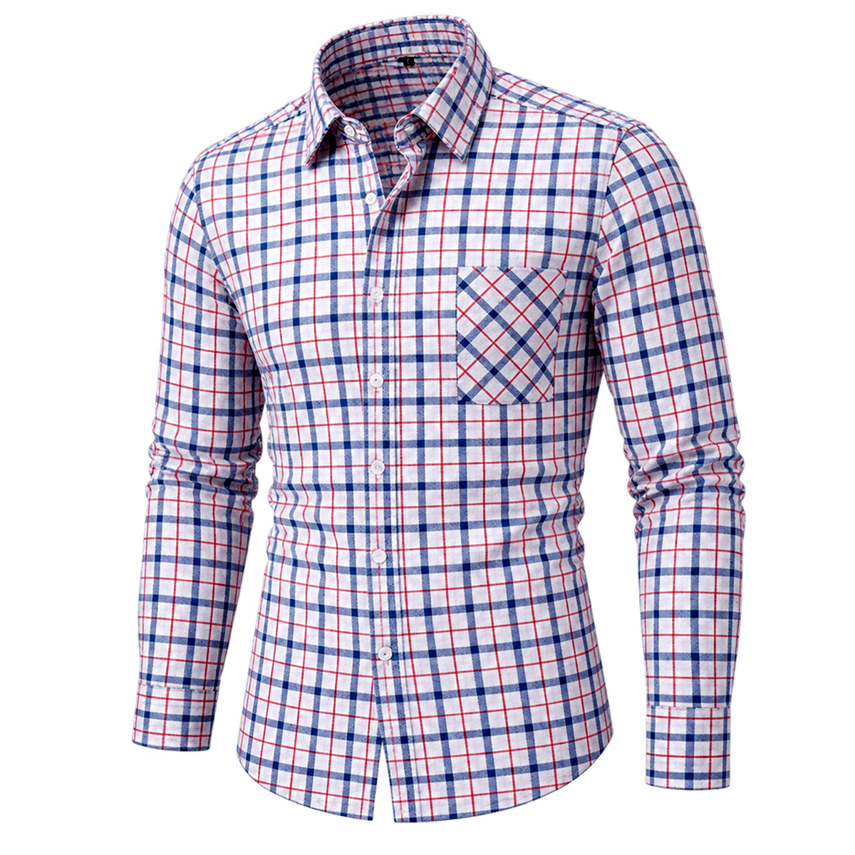 Retro Plaid Soft Cotton Button-Down Shirt 10