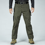 Multi-Pocket Splash-Resistant Durable Outdoor Work Pants Army Green