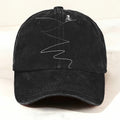Casual Washed Mountain Biking Baseball Cap Black