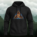 Cotton Made Modern Spiral Triangle Hoodie Black