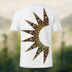Sacred Sun Print Premium Cotton T-Shirt White