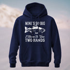 Cotton Made Retro Fishing Humor Hoodie Navy