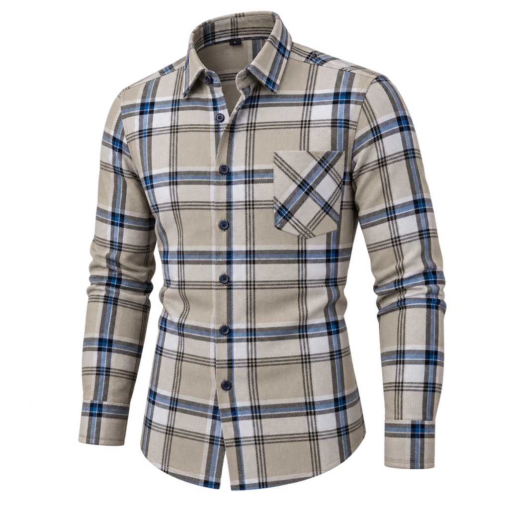 Vintage Brushed Plaid 100% Cotton Shirt 03